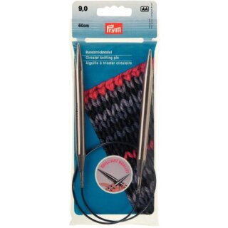 212222 Rundstricknadeln MS 60 cm 9,00 mm silberfarbig - BTL á 1 ST