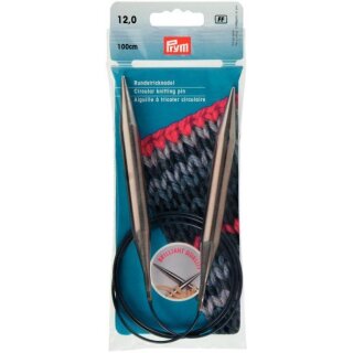 212246 Rundstricknadeln MS 100 cm 12,00 mm silberfarbig - BTL á 1 ST