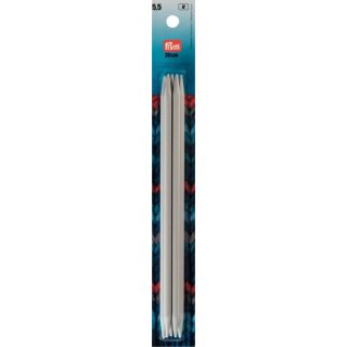 218643 Strumpfstricknadeln KST 20 cm 5,50 mm grau - KTE á 5 ST