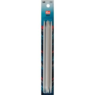 218644 Strumpfstricknadeln KST 20 cm 6,00 mm grau - KTE á 5 ST