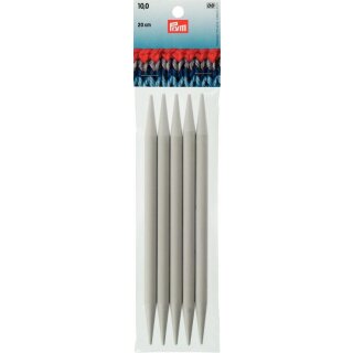 218652 Strumpfstricknadeln KST 20 cm 10,00 mm grau - KTE á 5 ST