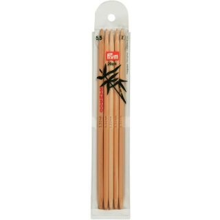 Abverkauf - 221230 - Strumpfstricknadeln BAMBUS 20 cm 5,50 mm - KTE á 5 St