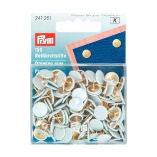 241251 Reißbrettstifte EIS Kappen weiß - DOS á 130 ST