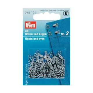 261369 Haken und Augen  V2A 3 silberfarbig - BRF á 30 ST