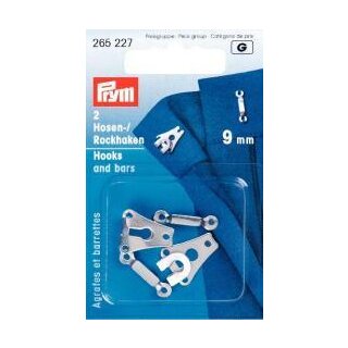265227 Hosen/Rockhaken und Stege ST 9 mm silberfarbig - KTE á 2 ST
