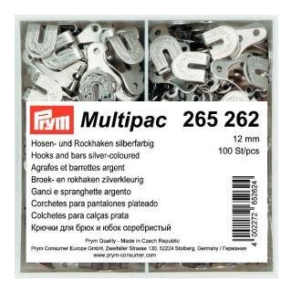 265262 Hosen/Rockhaken und Stege ST 12 mm silberfarbig - DOS á 100 ST