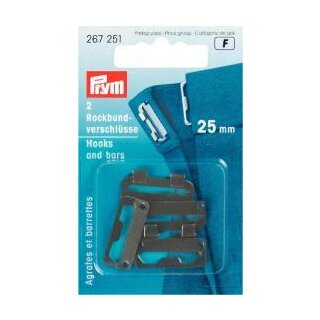 267251 Rockbundverschlüsse ST 25 mm schwarz - KTE á 2 ST