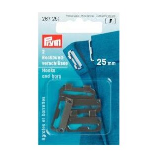 Abverkauf - 267251 Rockbundverschlüsse ST 25 mm schwarz - KTE á 2 ST