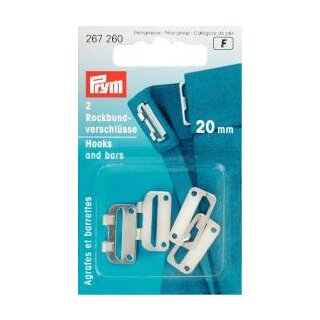267260 Rockbundverschlüsse ST 20 mm silberfarbig - KTE á 2 ST