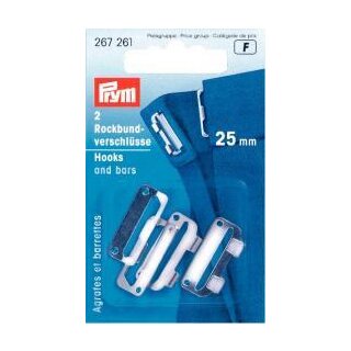 267261 Rockbundverschlüsse ST 25 mm silberfarbig - KTE á 2 ST