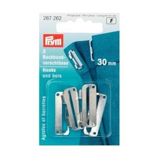 267262 Rockbundverschlüsse ST 30 mm silberfarbig - KTE á 2 ST