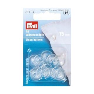 311171 Wäscheknöpfe Kunststoff 24 15 mm transparent - KTE á 18 ST