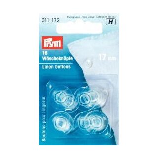 311172 Wäscheknöpfe Kunststoff 26 17 mm transparent - KTE á 16 ST
