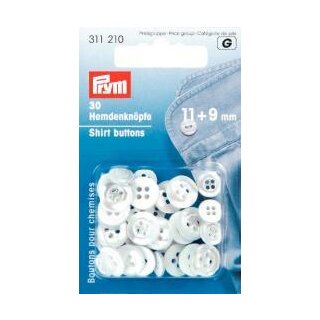 311210 Hemdenknöpfe KST 11 + 9 mm perlmuttimit./anthrazit - KTE á 20 ST