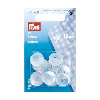 311268 Kittel-/Schlafanzugknöpfe KST 15 mm perlmutt - KTE á 15 ST
