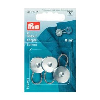 311532 Flexi-Knöpfe mit Schlaufe 19 mm - KTE á 3 ST