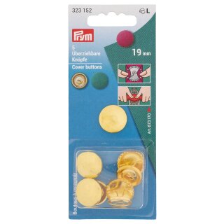 323152 Überziehbare Knöpfe ohne Werkzeug MS 19 mm goldfarbig - KTE á 5 ST