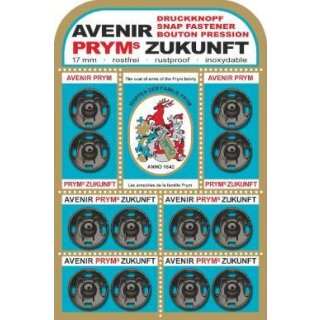341135 Annäh-Druckknöpfe MS 17 mm schwarz - KTE á 12 ST