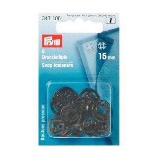347105 Annäh-Druckknöpfe KST 15 mm schwarz - KTE á 6 ST