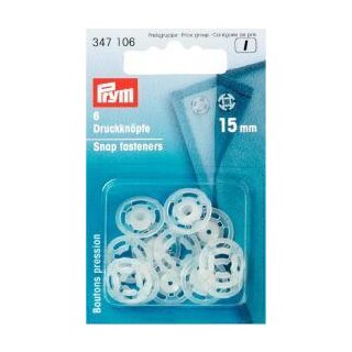347106 Annäh-Druckknöpfe KST 15 mm transparent - KTE á 6 ST