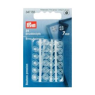 347155 Annäh-Druckknöpfe KST 7 mm transparent - KTE á 24 St