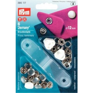 390117 NF-Druckknopf Jersey MS Perlkappe 12 mm - KTE á 6 ST