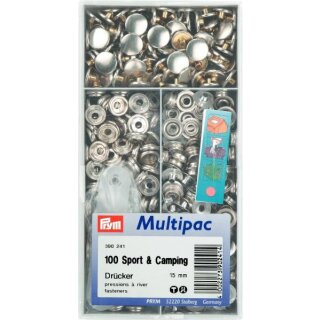 390241 NF-Druckknopf Sport & Camping MS 15 mm silberfarbig - DOS á 100 ST