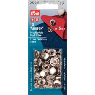 390321 NF-Nachfüllp. für 390301 MS 15 mm silberfarbig - KTE á 10 ST