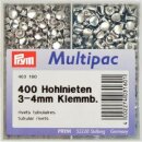 403160 Hohlnieten Klemmber. 3-4 mm MS silberfarbig - DOS...