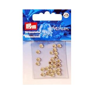 Abverkauf -403712 Strasssteine lose rund aufbügelbar 5 mm silberfarbig - KTE á 26 ST