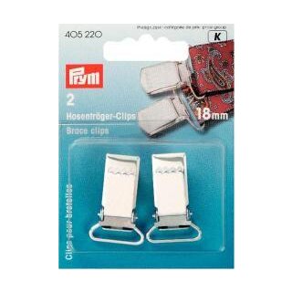 405220 Hosenträger-Clips ST 18 mm silberfarbig - KTE á 2 ST
