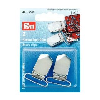 405228 Hosenträger-Clips ST 25 mm silberfarbig - KTE á 2 ST