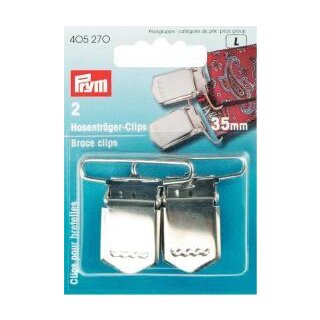 405270 Hosenträger-Clips ST 35 mm silberfarbig - KTE á 2 ST