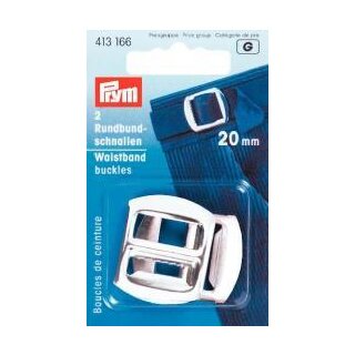413166 Rundbundschnallen ST 20 mm silberfarbig - KTE á 2 ST
