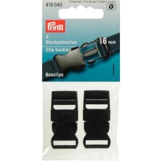 416340 Steckschnallen stark KST 16 mm schwarz - KTE á 2 ST