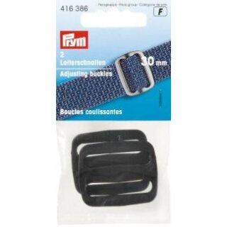 416386 Leiterschnallen KST 30 mm schwarz - KTE á 2 ST