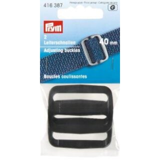 416387 Leiterschnallen KST 40 mm schwarz - KTE á 2 ST