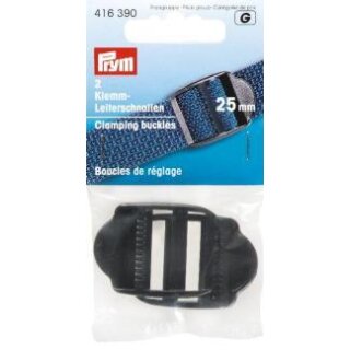 416390 Klemm-Leiterschnallen KST 25 mm schwarz - KTE á 2 ST