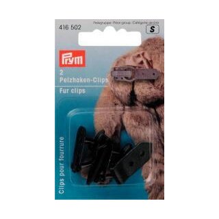 416502 Pelzhaken-Clips schwarz - KTE á 2 ST