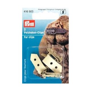 416503 Pelzhaken-Clips beige - KTE á 2 ST