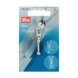 482120 Fashion-Zipper Keulen silberfarbig - KTE á 1 ST