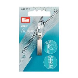 482132 Fashion-Zipper Classic mattsilber - KTE á 1 ST