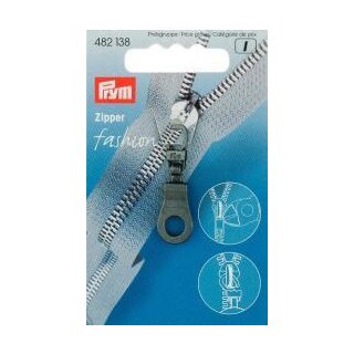 482138 Fashion-Zipper Öse schwarz - KTE á 1 ST