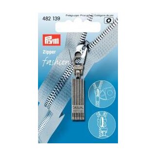 482139 Fashion-Zipper Casual altsilber - KTE á 1 ST
