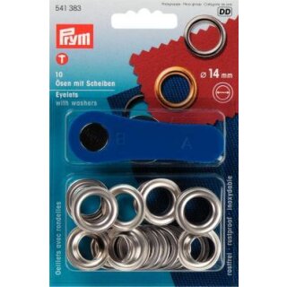 541383 Ösen und Scheiben MS 14,0 mm silberfarbig - KTE á 10 ST