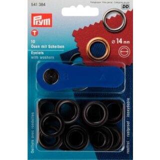541384 Ösen und Scheiben MS 14,0 mm brüniert - KTE á 10 ST
