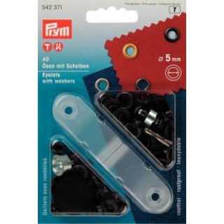 542371 Ösen und Scheiben MS 5,0 mm brüniert - KTE á 40 ST