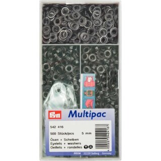 542416 Ösen und Scheiben MS 5,0 mm brüniert - DOS á 500 ST