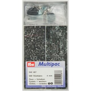 542487 Ösen und Scheiben MS 4,0 mm brüniert - DOS á 500 ST