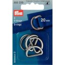 555220 Halbrundringe 20 mm silberfarbig - KTE á 4 ST